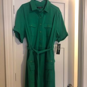 Sharagano dress, shamrock green ☘️